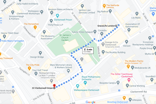 Map of Clerkenwell Green, EC1R