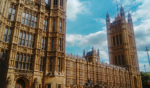 House of Parliament looking over London representing civic authority